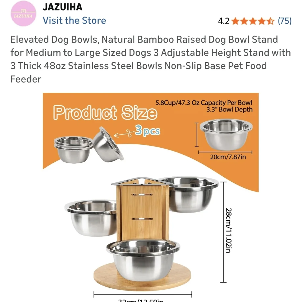 Elevated Pet Bowl Stand